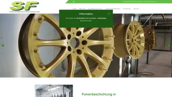 Website Screenshot: SF Kunststoffbeschichtungstechnik GmbH - Pulverbeschichtung von SF-Kunststoffbeschichtungstechnik - Date: 2023-06-26 10:21:25