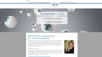 Website Screenshot: SIK Detektei Detektiv Dr. Guido Kollaritsch, Wirtschaftsdetektei, - Detektiv Graz - Detektei SIK Guido Kollaritsch - Date: 2023-06-14 10:45:14