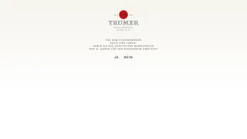 Website Screenshot: Josef Trumer Pils - Trumer Privatbrauerei seit 1601 - Date: 2023-06-14 10:45:11
