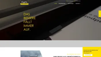 Website Screenshot: bei SigMA - Schilder, Siebdruck, Außenwerbung aus Linz-Land in OÖ - SigMA Werbetechnik GmbH - Date: 2023-06-15 16:02:34