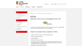 Website Screenshot: sisteg.at - Land Salzburg - SISTEG - Date: 2023-06-26 10:21:37