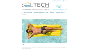 Website Screenshot: Ing. Johann Fachmarkt für Schwimmbad Solaranlagen Sauna und Infrarotkabinenbau - Soltech Pool-GmbH - Soltech - Date: 2023-06-26 10:21:48