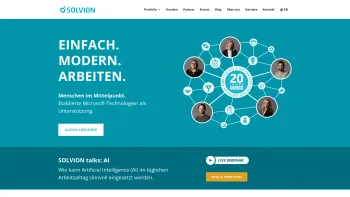 Website Screenshot: SOLVION information management GmbH & Co KG - Einfach. Modern. Arbeiten - SOLVION information management GmbH - Date: 2023-06-14 10:37:29