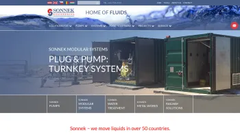 Website Screenshot: SONNEK Engineering Flüssigkeitstechnik - Home - Date: 2023-06-26 10:21:48