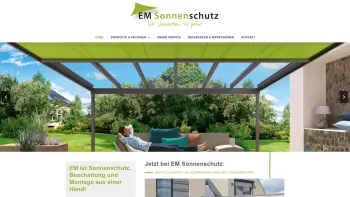 Website Screenshot: Firma EM Sonnenschutz - EM Sonnenschutz aus Neusiedl am See | Mit Handschlagqualität - Date: 2023-06-26 10:21:51