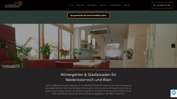 Website Screenshot: Sonnentraum Schinner OG - Wintergärten von SCHINNERWINTERGARTEN aus Unternalb bei Retz - Date: 2023-06-26 10:21:51