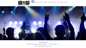 Website Screenshot: SAM sound and more - Ihr Partner für individuelle Eventtechnik-Lösungen - Date: 2023-06-15 16:02:34