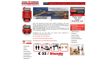 Website Screenshot: Speed Umzug - Speed-Umzug.at - Ihr professioneller und fairer Umzugspartner - Date: 2023-06-14 10:45:20