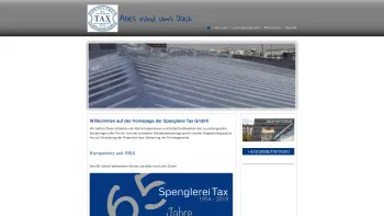 Website Screenshot: Spenglerei Tax KG - Willkommen auf der Homepage der Spenglerei Tax GmbH! - Date: 2023-06-26 10:21:57