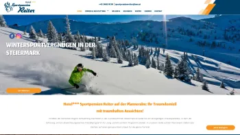 Website Screenshot: Sportpension Reiter Planneralm Austria - Hotel Sportpension Reiter | Irdning-Donnersbachtal - Date: 2023-06-14 10:45:22