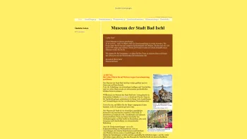 Website Screenshot: Museum der Stadt Bad Ischl Stadtmuseum Museum der Stadt Bad Ischl - Museum der Stadt Bad Ischl -> Stadtmuseum - Date: 2023-06-26 10:22:12