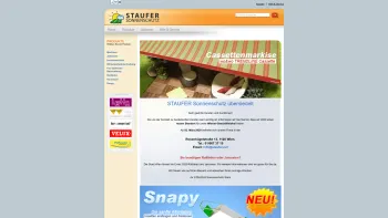 Website Screenshot: Gustav STAUFER Sonnenschutzanlagen - Staufer.net | Sonnenschutzanlagen - Date: 2023-06-26 10:22:13