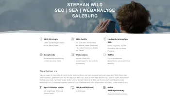 Website Screenshot: Stephan Wild | SEO Agentur Salzburg | Consulting & Umsetzung - Stephan Wild | SEO Agentur Salzburg | Consulting & Umsetzung - Date: 2023-06-14 10:46:52