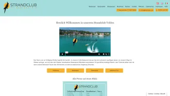 Website Screenshot: Rudis Strandclub Velden Wolfgang Winkler by Thaler Design GmbH - Strandclub Velden - Leckers Essen, Wassersport und Bootsverleih im Zentrum von Velden - Date: 2023-06-26 10:22:33