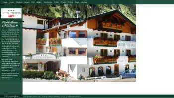 Website Screenshot: Hotel Pension Sturpen Fam. Auer Pitztal - 3 Sterne Hotel Sturpen St. Leonhard im Pitztal Tirol Neurur Familie Auer - Date: 2023-06-26 10:22:39