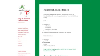 Website Screenshot: Übersetzungsbüro Italienisch Übersetzer Mag. Dr. Annalisa Tamborra in Baden bei Wien - Italienisch online lernen - Mag. Dr. Annalisa Tamborra, BEd - Date: 2023-06-14 10:45:36