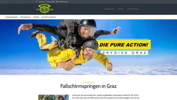 Website Screenshot: FSC Skydive Graz Zusammen mit einem erfahrenen speziell ausgebildeten Piloten erlebst du den Traum des freien Falls bei einem Tand - Fallschirmspringen in Graz | Tandemspringen - Date: 2023-06-26 10:22:50