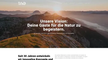 Website Screenshot: TAO Beratungs und Management GmbH - TAO - Wir begeistern Menschen für die Natur und sanften Tourismus - Date: 2023-06-26 10:22:53
