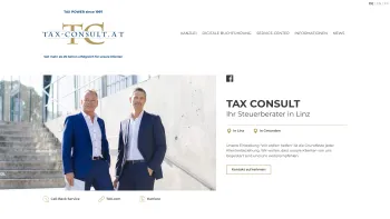 Website Screenshot: Tax Consult Steuerberatungs- und Wirtschaftstreuhandges mbH - Steuerberater in Linz | Tax Consult - Date: 2023-06-26 10:22:56