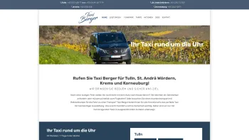 Website Screenshot: Harry's TAXI - Taxi Berger in Tulln, St. Andrä Wördern, Krems und Korneuburg - Date: 2023-06-15 16:02:34