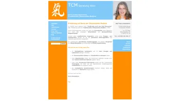Website Screenshot: TCM-Beratung Wien - TCM Beratung Wien - Ernährungsberatung Traditionelle Chinesische Medizin - Maria Chavy Michalitsch - Date: 2023-06-26 10:22:59