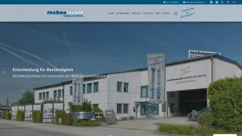 Website Screenshot: technometall EDELSTAHL GmbH & Co KG - technometall EDELSTAHL: Edelstahl (NIRO) für Industrie & Gewerbe - Date: 2023-06-26 10:23:02