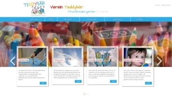 Website Screenshot: Kindergarten Teddybär mit drei Standorten in Wien. Er bietet Förderung in allen pädagogischen Bereichen Sprache Spiel Musik Kreati - Verein Teddybär - Date: 2023-06-26 10:23:02