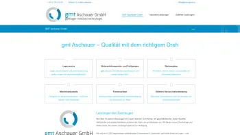 Website Screenshot: gmt gleitlager motoren technologie - GMT Aschauer GmbH - GMT Aschauer GmbH - Date: 2023-06-26 10:23:07