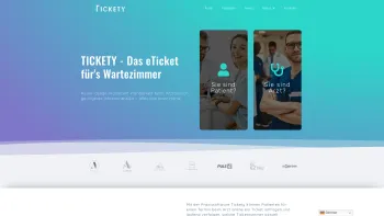 Website Screenshot: Tickety - Tickety - eTicket für's Wartezimmer - Date: 2023-06-26 10:26:49