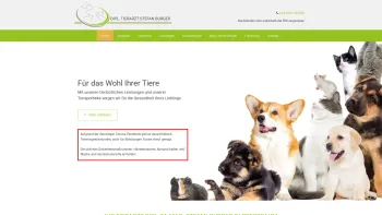 Website Screenshot: Dipl. Tierarzt Stefan Burger - Dipl-TA Mag. Stefan Burger aus Pressbaum - Date: 2023-06-14 10:45:45