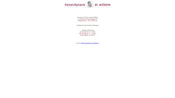 Website Screenshot: tierarztpraxis dr. wilhelm - tierarztpraxis dr. wilhelm - Date: 2023-06-26 10:23:16