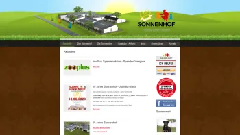 Website Screenshot: Tierschutzhaus TSH BURGENLAND - Aktuelles | TIERSCHUTZHAUS SONNENHOF, Burgenland - Date: 2023-06-26 10:23:16