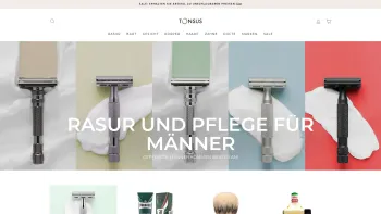 Website Screenshot: TONSUS - TONSUS - Rasur und Männerpflege - Onlineshop – Tonsus - Date: 2023-06-15 16:02:34