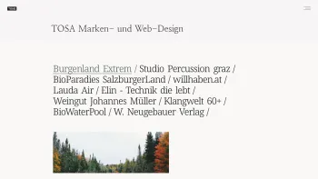 Website Screenshot: TOSA DESIGN KG CREATING BRAND IDENTITIES - TOSA Marken- und Web-Design - Date: 2023-06-26 10:23:33