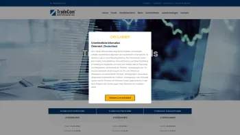 Website Screenshot: Tradecom Finanzinvest Aktiengesellschaft Österreich Kursübersicht - TradeCom Fonds | Tradecom Wertpapierinstitut - Date: 2023-06-26 10:23:33