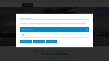 Website Screenshot: TRIPAN-Leichtbauteile Wimmer GmbH - Leichtbauteile & -lösungen | Leichtbau Firma aus OÖ - Tripan Leichtbauteile - Date: 2023-06-26 10:23:42