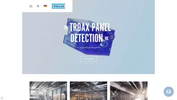 Website Screenshot: TROAX GmbH - Maschinenschutz, Lagerlösungen und Palettenregalrückwände | Troax - Date: 2023-06-26 10:23:42