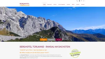 Website Screenshot: Berghotel Türlwand Ramsau am Dachstein Gletscherbahn Dachstein Urlaub Hotels - ✔ Berghotel Türlwand in Ramsau am Dachstein auf 1.750 m - Date: 2023-06-26 10:23:45