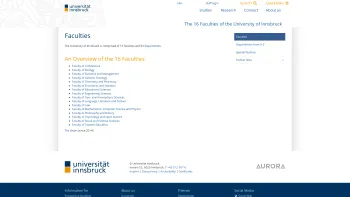 Website Screenshot: Institut für Finanzwissenschaft Institut für Finanzwissenschaft Universität Innsbruck - The 16 Faculties of the University of Innsbruck - Date: 2023-06-26 10:23:51