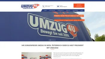 Website Screenshot: Umzug4U e.U. - Umzug in Wien und EU-Weit mit der Möbelspedition Umzug4U - Date: 2023-06-26 10:26:49