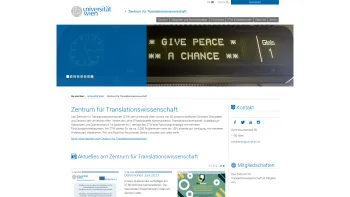Website Screenshot: Zentrum f Translations IÜD Wien Universität Wien) - Zentrum für Translationswissenschaft - Date: 2023-06-15 16:02:34