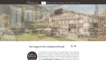 Website Screenshot: Appartementhaus Sonnenschein - Home - Urlaub im Sonnenschein in Mayrhofen - Date: 2023-06-26 10:23:59