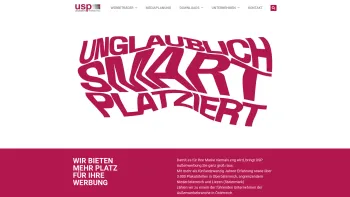 Website Screenshot: USP WerbegmbH. - Außenwerbung, die ins Auge sticht in ganz Oberösterreich - Date: 2023-06-26 10:24:00