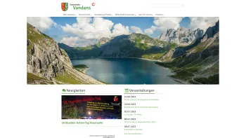 Website Screenshot: Gemeindeamt Gemeinde Vandans - Startseite - Date: 2023-06-26 10:24:02