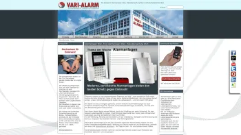 Website Screenshot: VARI-ALARM - Vari Alarm - Alarmanlagen und Sicherheitslösungen - Date: 2023-06-26 10:24:02