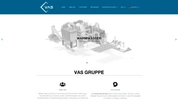 Website Screenshot: V.A.S. Verfahrenstechnik und Anlage systeme Gesellschaft m.b.H. Co VAS Verfahrenstechnik und Anlagensysteme GmbH CO KG - Home - VAS - inspiration for energy - Date: 2023-06-14 10:46:00