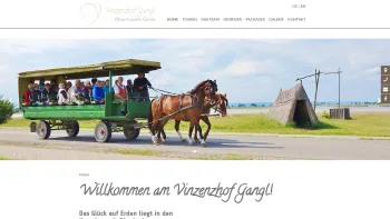 Website Screenshot: Kutschenfahrten und Pferdewagenfahrten Vinzenzhof Gangl Burgenland Illmitz - Home: Vinzenzhof Gangl - Date: 2023-06-26 10:24:14