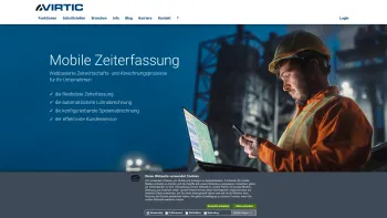Website Screenshot: VIRTIC Datenerfassung GmbH - VIRTIC - Mobile Zeiterfassung aus Dortmund - Date: 2023-06-26 10:24:14