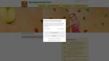 Website Screenshot: Gemeindeamt Herzlichbei vitis.at! - Marktgemeinde Vitis im Waldviertel! - Startseite - Date: 2023-06-26 10:24:17