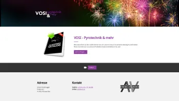 Website Screenshot: VOSI Import Grosshandel - VOSI | Pyrotechnik & mehr - Date: 2023-06-26 10:24:23